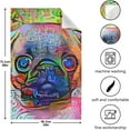 thumbnail image 4 of an Artistically Designed and Digitally Painted Portrait of A Cute Pug Dog Kitchen Dish Towels Set of 1, Washable Tea Towels Dishcloths Lint-Free 18x28 Inch Fast Drying for Kitchen Restaurant Bar Cl, 4 of 6