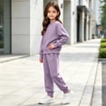 thumbnail image 5 of Hvogkswy Boys Girls Sweatsuit Solid Kids Sweat Suits Long Sleeve Crewneck Pullover Sweatshirt & Jogging Pant Fall Fashion Tracksuits, 5 of 9