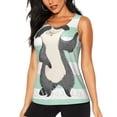 thumbnail image 2 of Picia Cute Raccoon Pattern Women's Workout Tank Top,Breathable Activewear,Slim Fit Athletic Top,Versatile Workout Moisture-wicking top-Large, 2 of 9