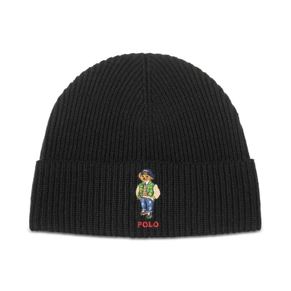 Polo Ralph Lauren Men's Signature Varsity Bear Beanie - Polo Black