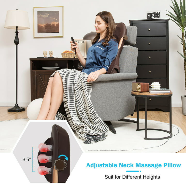 Shiatsu Massage Cushion with Heat Massage Chair Pad Back Massager Glod