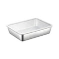 thumbnail image 2 of VQPeo Stainless Steel Food Containers Rectangle Food Storage Box Leak Proof Plastic Lid Airtight Meat Storage Container for Fridge, Kitchen, 2 of 4