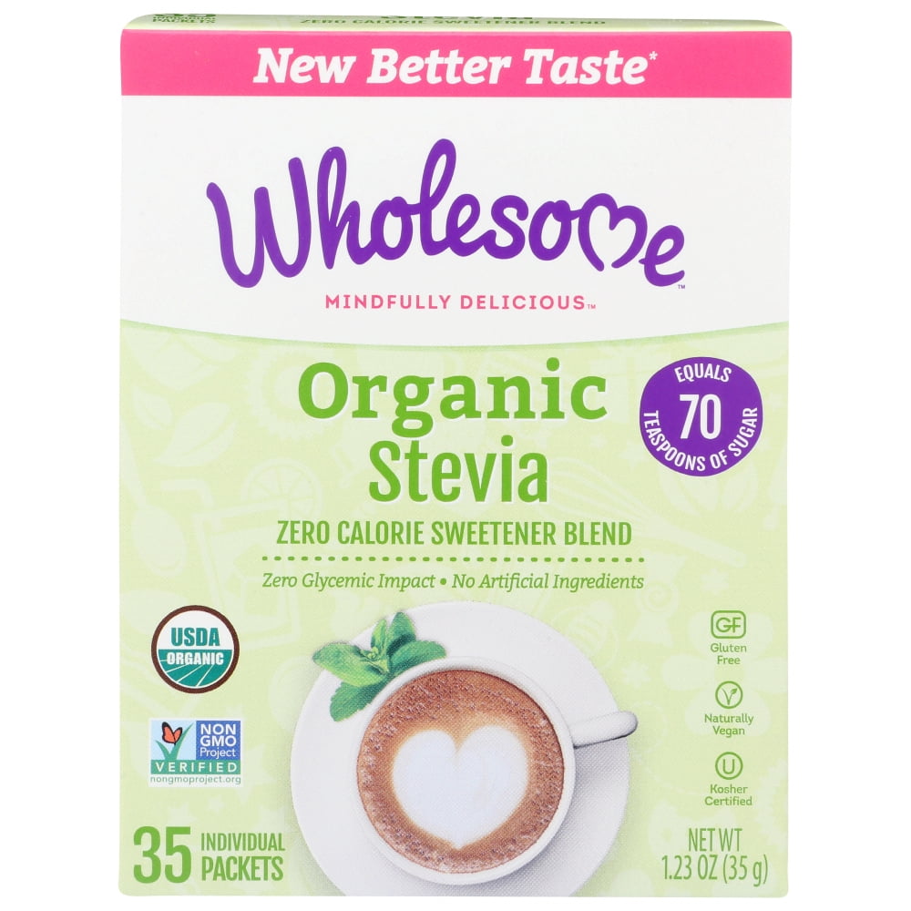 Wholesome! Organic Stevia, Zero Calorie Sweetener Blend, 35 Packets ...