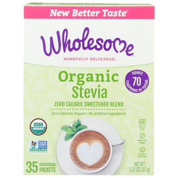 Wholesome! Organic Stevia, Zero Calorie Sweetener Blend, 35 Packets