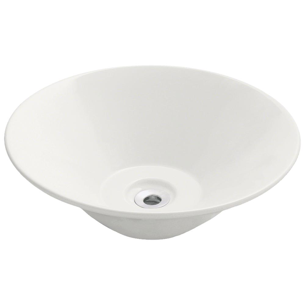 MR Direct V220Bisque Porcelain Vessel Bathroom Sink