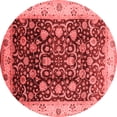 thumbnail image 1 of Ahgly Company Indoor Round Oriental Red Industrial Area Rugs, 7' Round, 1 of 4
