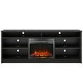 thumbnail image 6 of Ameriwood Home Heston 65" TV Stand with Electric Fireplace Insert and 6 Shelves, Black Oak, 6 of 14