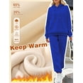 thumbnail image 5 of GZWYHT Sets for Women Lounge Sets for Women Womens Tracksuit Set Two Piece Outfits Sets Jogger Sweatpants Tracksuit Warm Sweatsuit Two Piece Sets for Women Sweat Sets for Women 2 Piece Blue S, 5 of 7
