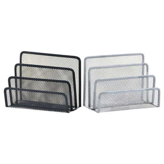Raindrops 2Pcs Mesh Mail Holder Unique Countertop File Storage Rack Letter Envelope Organizer Office Supplies Desk Organizer