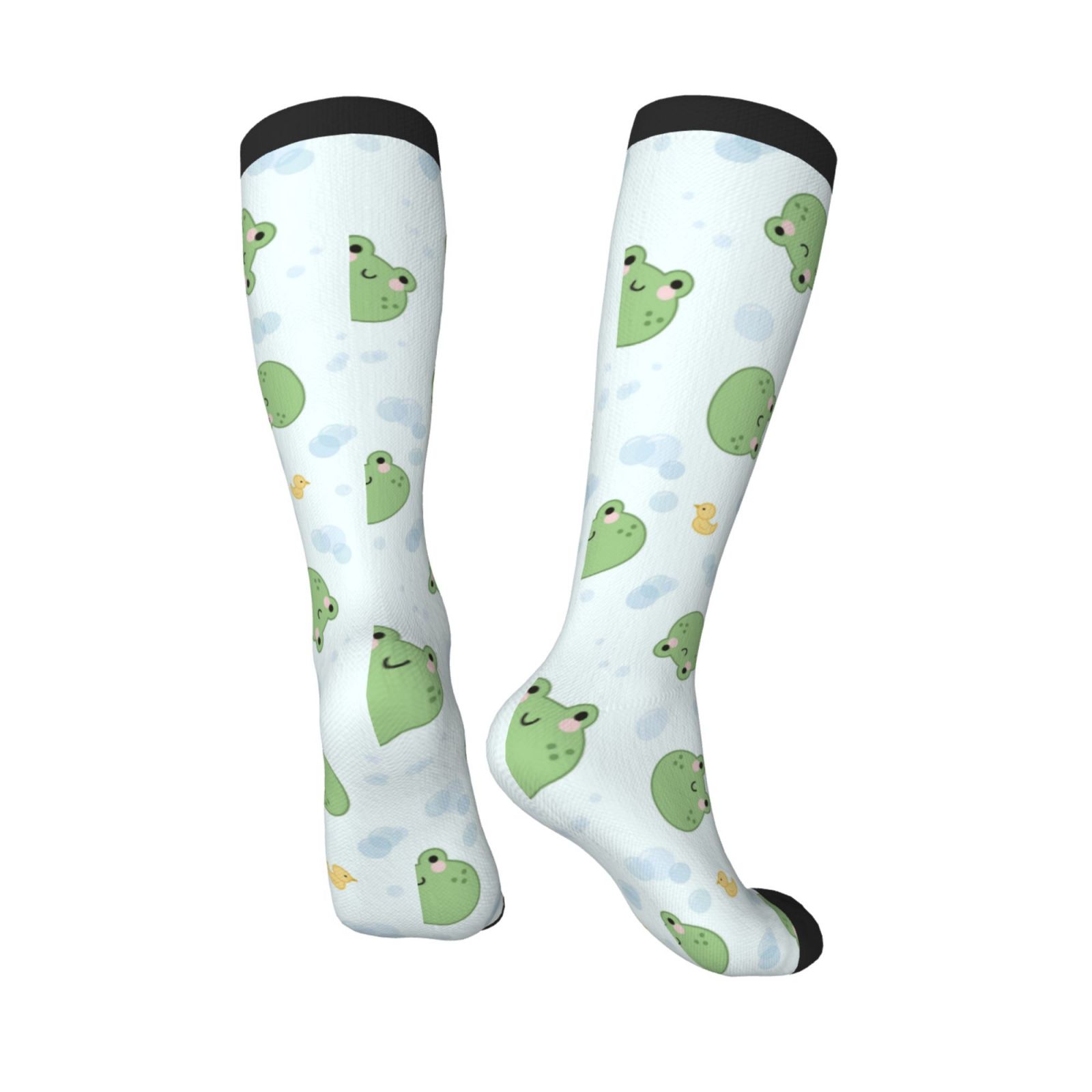 Easygdp Kawaii Frogs Soccer Socks Sport Knee High Socks Calf ...