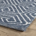 thumbnail image 5 of Geo Diamond Blue/Ivory Handwoven Wool Rug, 8' x 10', 5 of 6