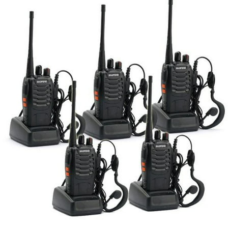 5 Pack BaoFeng BF-888S Portable Handheld 2-way Ham Radio with Original Earpieces + Baofeng Programming Cable (Support WIN7,64 Bit) -Customize 5pack (Best Handheld Ham Radio Reviews)