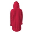 thumbnail image 5 of Winter Sweater Dress,Womens Long Sleeve Hooded Solid Top Raglan Sleeve Drawstring Pocket Comfortable Breathable Casual Daily Sweatshirt Red S, 5 of 6