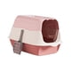 thumbnail image 1 of Gato con capucha y puerta, fácil de limpiar, desmontable, cerrado, antisalpicaduras, con capucha Rosa, 1 of 9