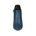 thumbnail image 5 of BLISSFUL STEP Women's Glitter Pointed Toe Stiletto Heel Cutout Ankle Boots Navy Blue 7, 5 of 6