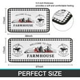 thumbnail image 3 of Farmhouse Buffalo Plaid Rooster Kitchen Rugs Decor 2 Pieces Set Black and White Kitchen Mat Washable Runner Rug 17" x 47" + 17" x 30", 3 of 6