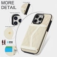 thumbnail image 4 of Compatible with iPhone 16 Pro max Wallet Case for Women Crossbody Phone Case PU Leather Zipper Handbag Wrist Strap Cover Credit Card Holder,for Apple 16 Pro,Cell Phone Cases, 4 of 8