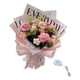 thumbnail image 2 of Ramo de ganchillo, flores artificiales, regalos de escritorio, flores que no se marchitan, hecho a mano Rosa, 2 of 9