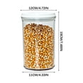 thumbnail image 2 of Frasco Hermético de Plástico para Almacenar Alimentos | Contenedor Rectangular Transparente, Apilable y con Tapa con Cierre para Almacenar Alimentos Secos, Cereales, Cebada, Frutos Secos, Dulces, Ape, 2 of 2