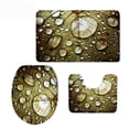 thumbnail image 1 of GOHAO Jinse-floral705 3 Piece Bathroom Rugs Set Bath Rug Contour Mat and Toilet Lid Cover, 1 of 2