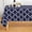 Navy Blue, variant on Moroccan Polyester Tablecloth for Rectangle Tables, Waterproof Satin Resistant Washable Dining Table Protector for Holiday, Party, Rust, 60 x 120 Inch