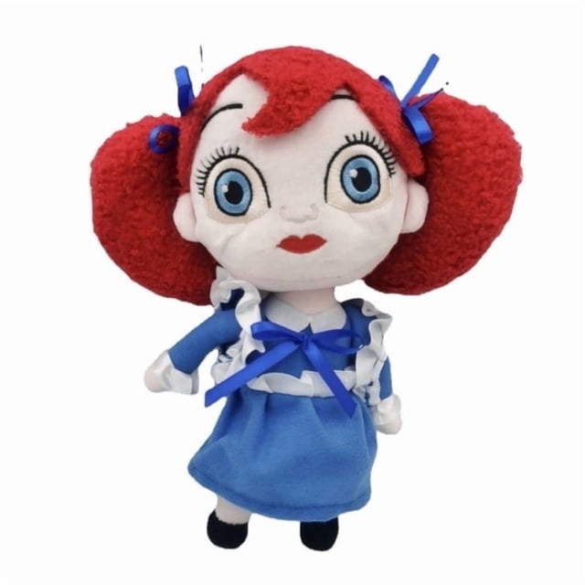 Poppy Playtime Peluche Poppy, Poupée en Peluche Fille aux Cheveux Rouges de 9,84 Pouces, Personnage de Jeu d'Horreur Doux de Collection pour Enfants et Fans