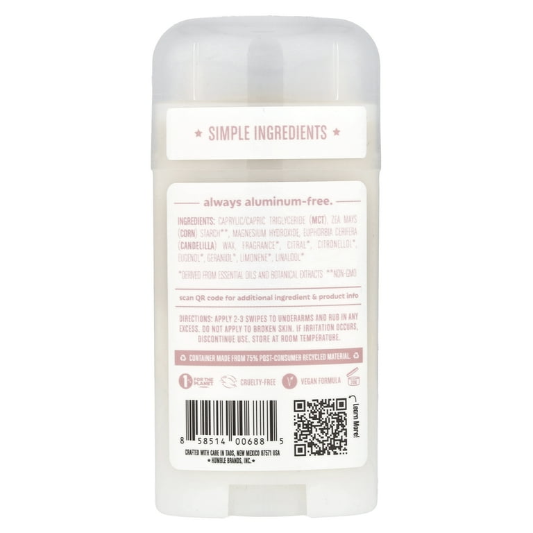 HUMBLESIMPLEANDTRUE. HUMBLE BRANDS Aluminum-Free Deodorant, Vegan And India