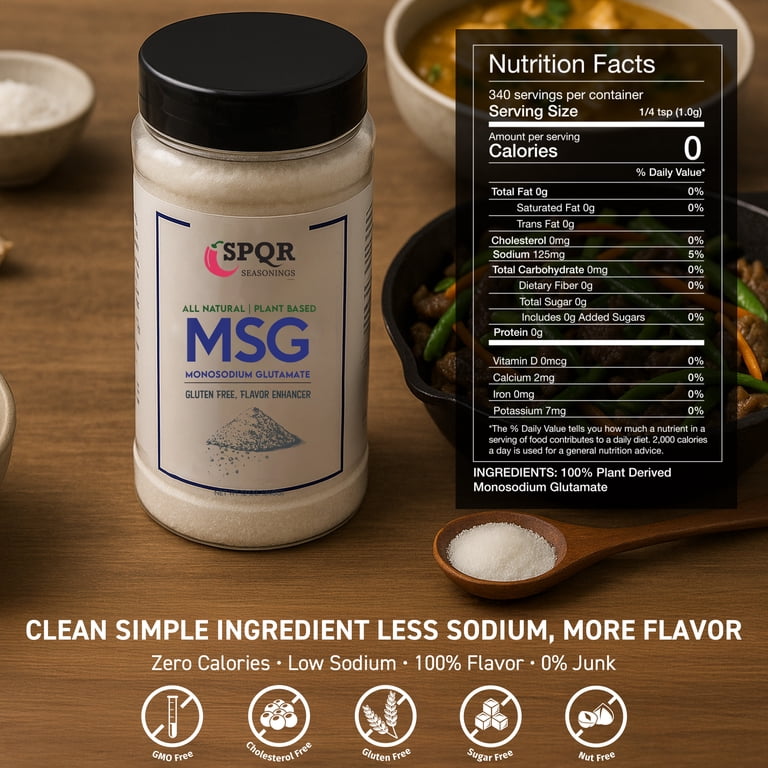 MSG Seasoning All Natural Plant Based Monosodium Glutamate XL 12