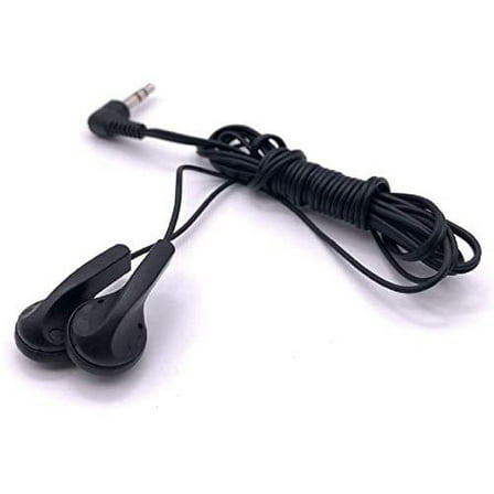 epacks Bulk Earphones Earbuds Headphones Wholesale Lot Inexpensive Disposable Replacement for Kids Individually Bagged for School Classroom Students (30 Pack, Black)