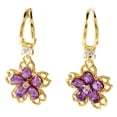thumbnail image 2 of YYKihy New Flower Earrings Fashionable Women's Versatile Multi Color Petals Inlaid Ear Clip Earrings, 2 of 9