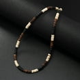 thumbnail image 2 of Coconut Shell Beaded Bead Men's Clavicle Chain Jewelry, 2 of 2