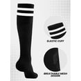 thumbnail image 4 of Medias de fútbol para niños Hryrbay, 4 pares, algodón acolchado, negras, 4 of 7