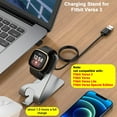 thumbnail image 2 of Tianle Charger Dock Compatible with Fitbit Sense/Sense 2/Versa 3/Versa 4, Charging Stand Cable with 4.9ft USB Cord for Fitbit Sense, Sense 2, Versa 3, Versa 4 Smart Watch (Grey), 2 of 7