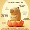 thumbnail image 2 of Cute Capybara Night Light, LED Squishy Novelty Animal Night Lamp, 2 Level Dimmable Nursery Nightlight for Breastfeeding, Baby Kids Rechargeable Touch Lamp, Kawaii Decor, Funny Gift (Normal), 2 of 6