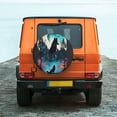 thumbnail image 6 of Salouo Artistic Moon Valley Wolf Print Spare Tire Cover 14-17 inch Spare Tire Protector Universal Tough Tire Wheel Cover for Trailer SUV and Truck-16 inch, 6 of 6