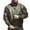 Army Green, variant on Mens Down Jacket Lightweight Quilted Zip Up Long Sleeve Stand Collar Heavyweight Winter Coat with Insulated Fill and Secure Zip Pockets
