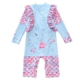 thumbnail image 4 of BOOMNY Toddler Baby Girls One Peice Swimsuits Long Sleeve Bathing Suit for Kids Cartoon Graphic Lightweight Summer Vacation Beach Swimwear, 4 of 4