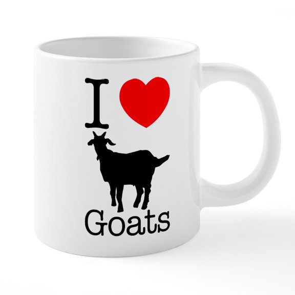 CafePress - I Heart Goats - 20 Oz White Ceramic Mega Mug
