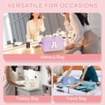 thumbnail image 6 of YOOLIFE Travel Makeup Bag Cosmetic Bag - Birthday Gifts for Girls Women Make Up Bag Monogram Cute Makeup Bag Personalized Teen Girl Gift Daughter Friend Birthday Gift for Women Her Girl Blue Letter A, 6 of 8