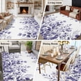 thumbnail image 5 of Large Area Rugs for Living Room Bedroom, Purple Eucalyptus Leaves 6'x9' Rug Washable Carpet Runner Indoor Outdoor, Watercolor Spring Summer Botanical Non Slip Floor Mats Rug for Kitchen, Playroom, 5 of 8