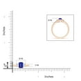 thumbnail image 4 of ANGARA Natural Tanzanite and Diamond Three Stone Ring in 14K Rose Gold for Women (Size-6x4mm) | December Birthstone, Birthday, Anniversary, Jewelry Gift for Women | Natural Tanzanite Ring, 4 of 8