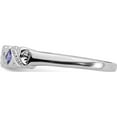 thumbnail image 4 of Sterling Silver Rhodium Tanzanite & Diamond Ring, 4 of 5