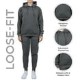 thumbnail image 2 of Womens Fleece Lined Pullover Hoodie And Jogger Set (S-3XL), 2 of 5