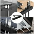 thumbnail image 4 of Redempat 3pcs/set Easy To Install Cable Cord Holders For Cable Management Compatible Cable Organizer black, 4 of 6