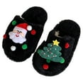 thumbnail image 4 of REDARER Kids Christmas Slippers Santa Design, Cozy Fleece Lined Indoor Shoes for Boys and Girls, Warm Non-Slip House Slippers,Size:8-9 Years, 4 of 7