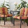 thumbnail image 2 of Greendale Home Fashions Kinnabari Stripe Outdoor Dining Chair Cushion (2-Pack), 2 of 8