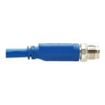 thumbnail image 4 of Eaton Tripp Lite Series M12 X-Code Cat6a 10G F/UTP CMR-LP Shielded Ethernet Cable (M12 M/RJ45 M), IP68, PoE, Blue, 5 m (16.4 ft.) - Network cable - TAA Compliant - 8 pin M12-X (M) to RJ-45 (M) - 16.4 ft - foiled unshielded twisted pair (F/UTP) - CAT 6a - IEEE 802.3bt - snagless - blue, 4 of 5