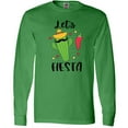 thumbnail image 3 of Inktastic Cinco De Mayo Let's Fiesta Cute Cactus with Sombrero Long Sleeve T-Shirt, 3 of 5