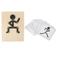 thumbnail image 2 of Wooden Stickman Toy Free Movement Limbs Educational Stick Man Puzzle Toy with 24 Cards, 2 of 5