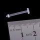 thumbnail image 3 of 10 Uds 14g 16mm acrílico barras de lengua anillos de bola retenedores Piercing para el cuerpo Hugo Barra de lengua acrílica, 3 of 4